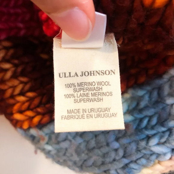 Ulla Johnson Violetta 100% Merino Wool Striped Hand Knit Designer Sweater PS NWT - Picture 12 of 13